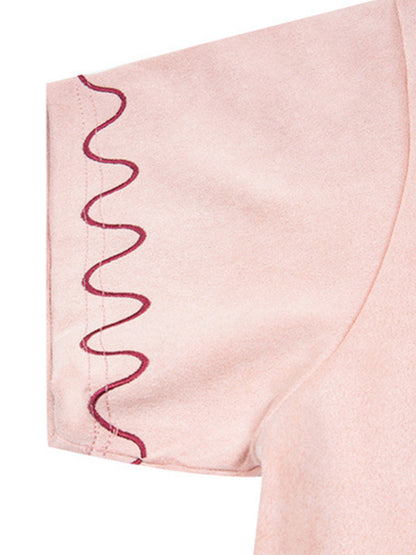 Cross and Wave Print T-Shirt 