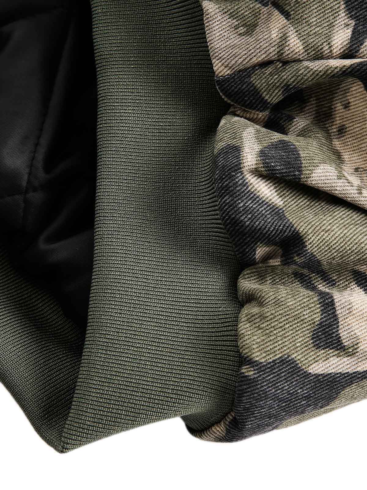 Thesupermade Camouflage Fur Hooded Jacket - 2353