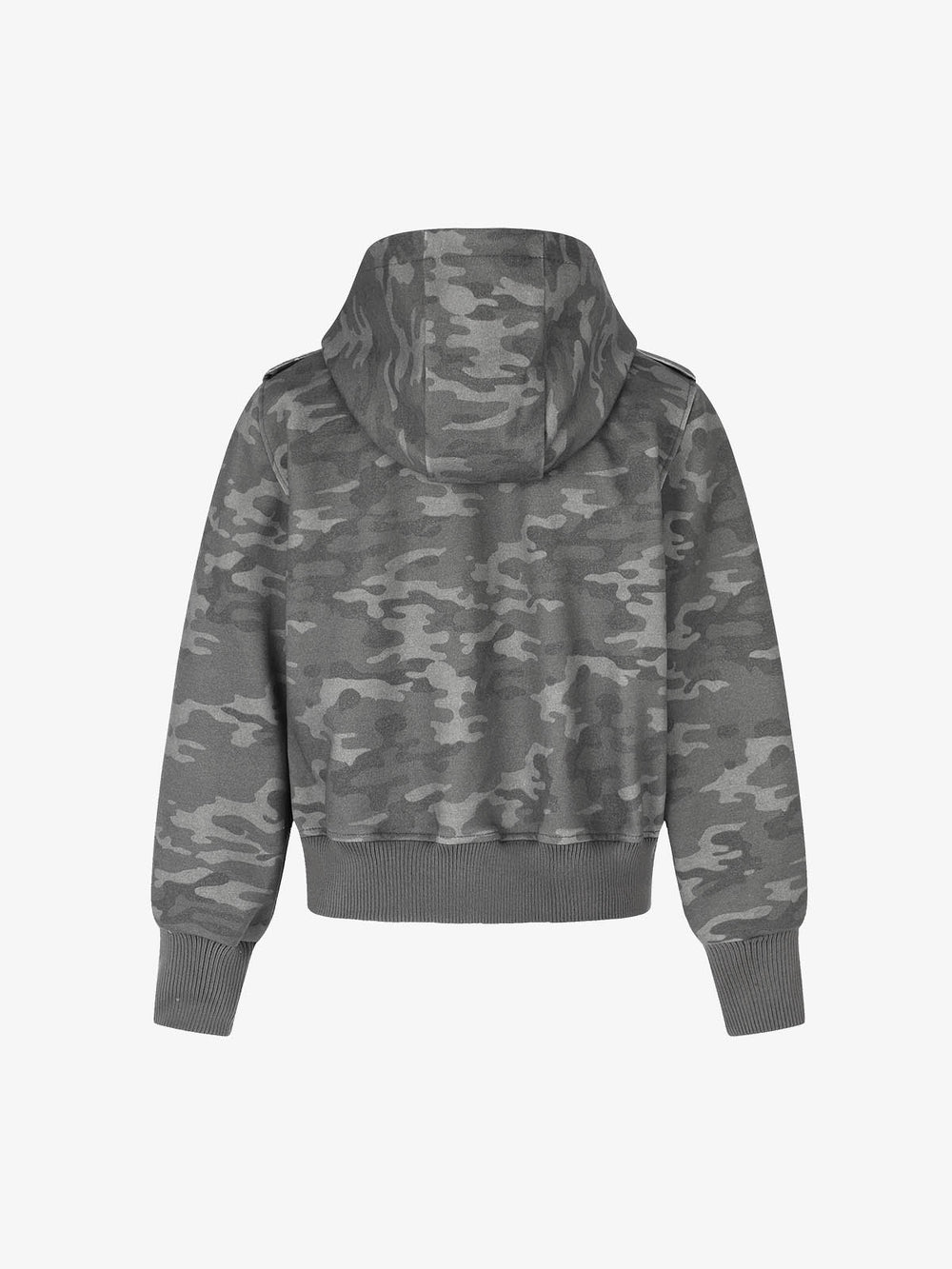 Napoleon Camo Cropped Zip-Up Hoodie