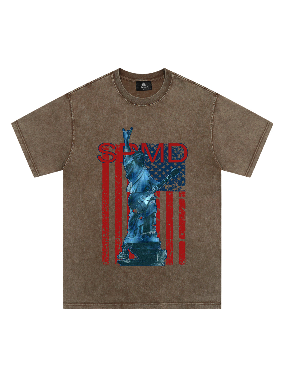 Original Rock Statue Of Liberty Print T-shirt 