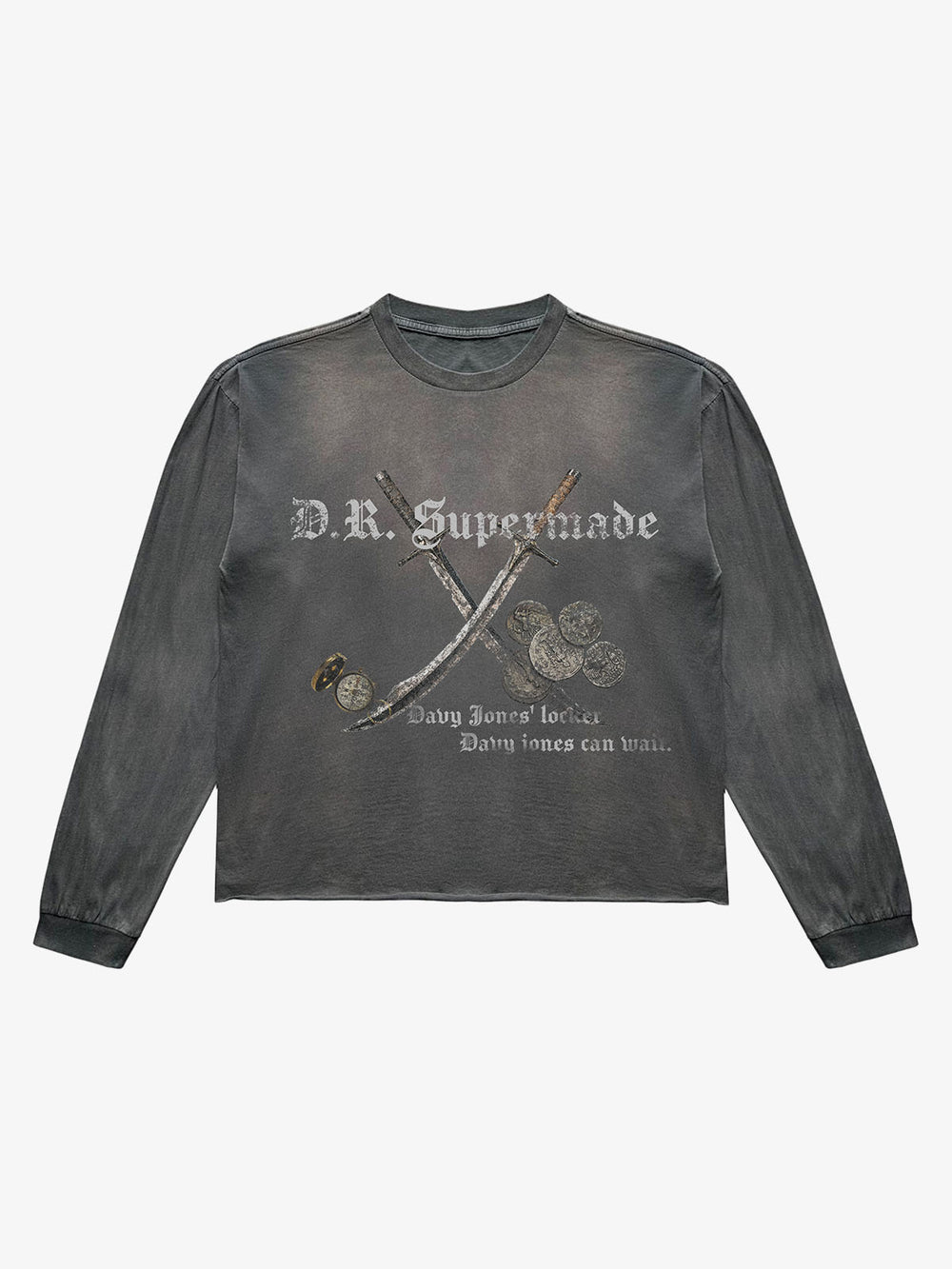 Langärmliges T-Shirt im Used-Look mit Salt Bones-Grafik