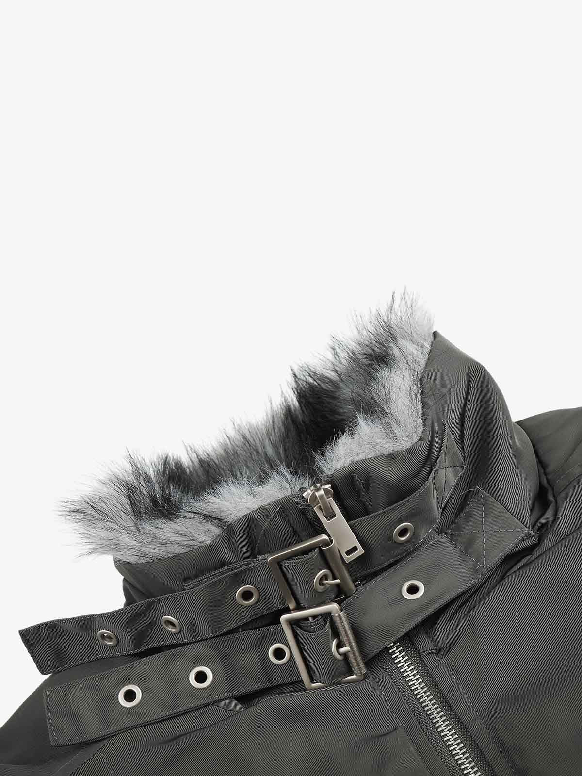Napoleonic Double-Breasted Peaked-Lapel Padded Coat