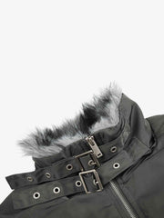 Napoleonic Double-Breasted Peaked-Lapel Padded Coat