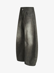 Vintage Faded Wide Barrel Jeans 