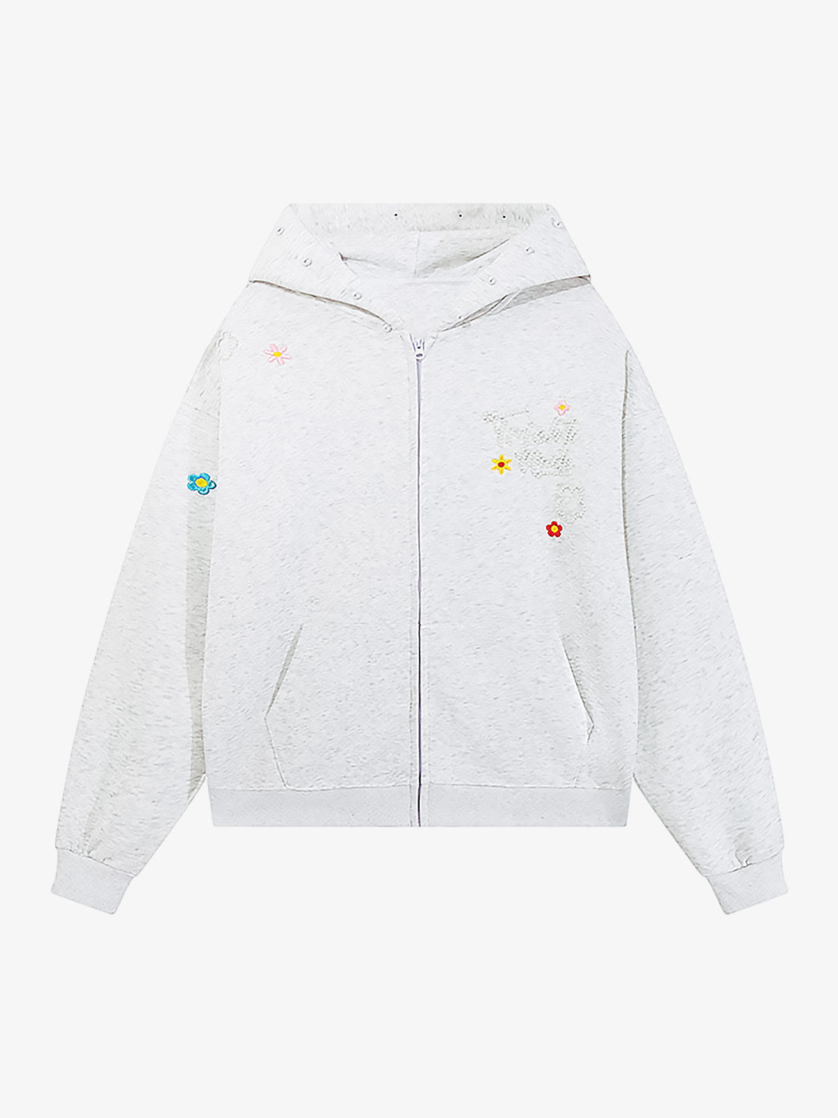 Stylish Embroidered Hoodie with Zip-Up Design for Men and Women - Perfect for Casual Wear 