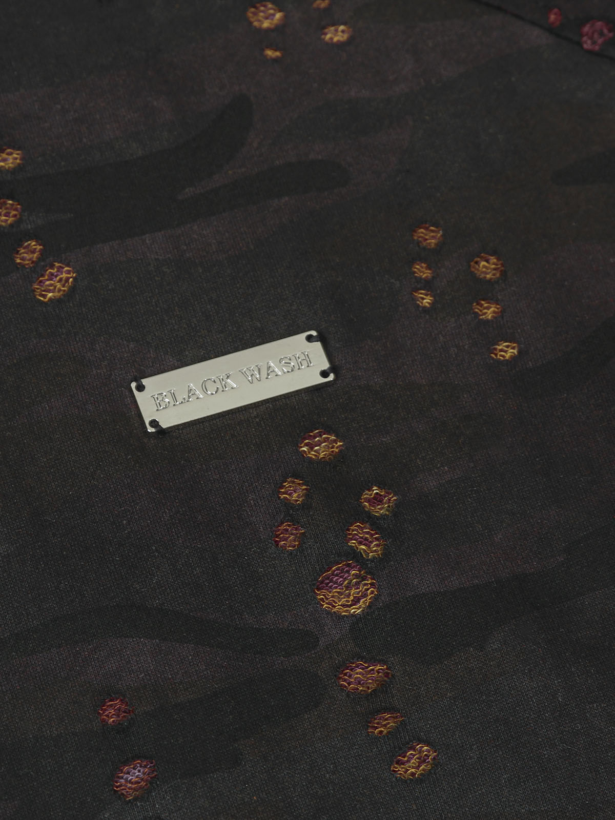 Thesupermade Washed Distressed Zipper Hooded Jacket 