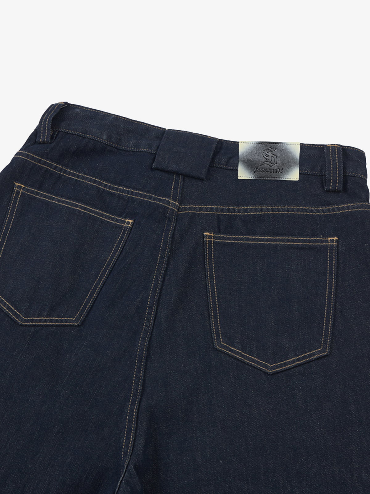 Wide-Leg Denim Trousers with Unique Patchwork Design for Modern Fashionistas 