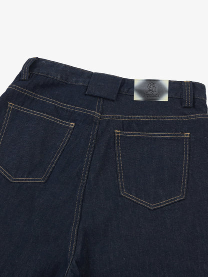 Wide-Leg Denim Trousers with Unique Patchwork Design for Modern Fashionistas 