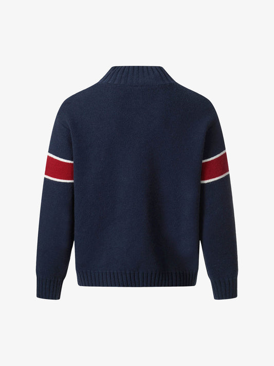 Flag Pattern Boxy Cardigan