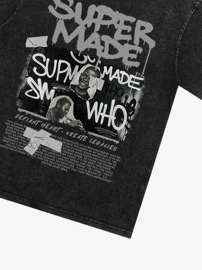 Street Graffiti Style Retro Character Collage T-Shirt 