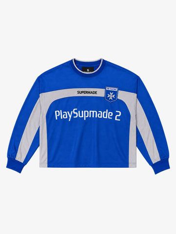 Racing Graphic Mesh-Panel Long Sleeve Tee