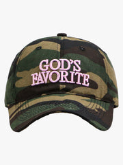 Classic Camo “God’s Favorite” Embroidery Curved Brim Baseball Cap 