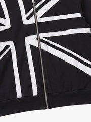 Street Style Union Jack Appliqué Hoodie