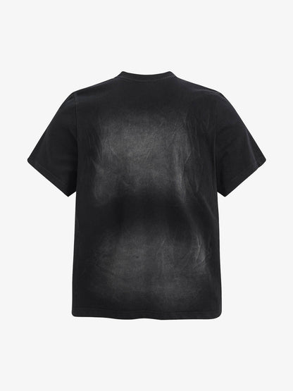 Vintage Airbrush Spray Effect Multi-Badge Graphic T-Shirt