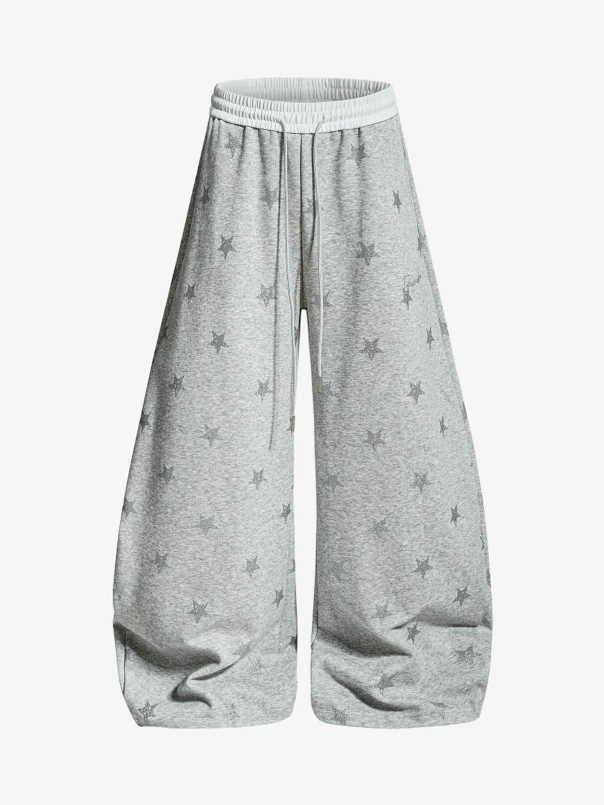 Color-Block Waistband Star Print Pants 