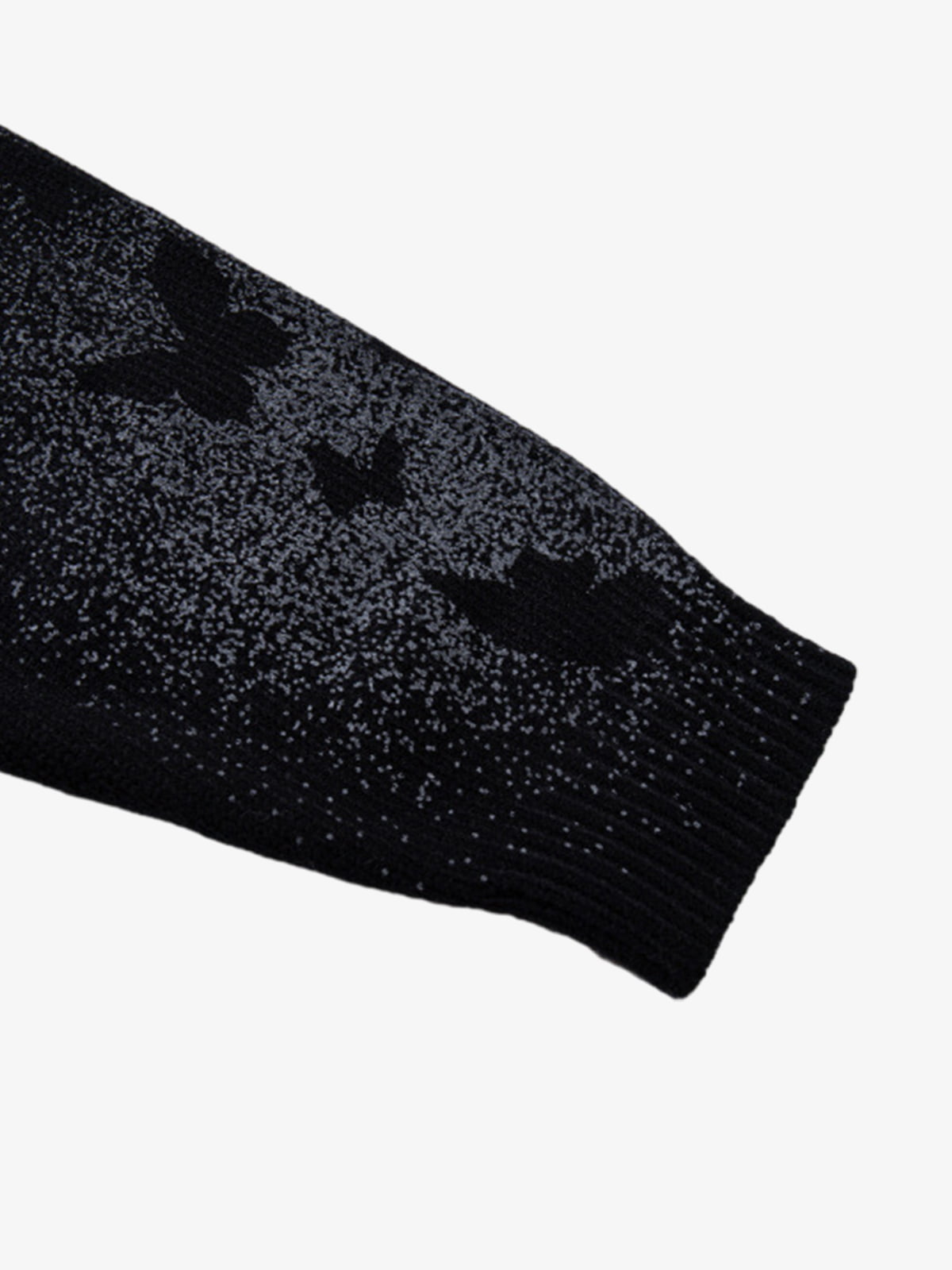 Street Dark Phantom Butterfly Stand-Collar Knit Cardigan Sweater 