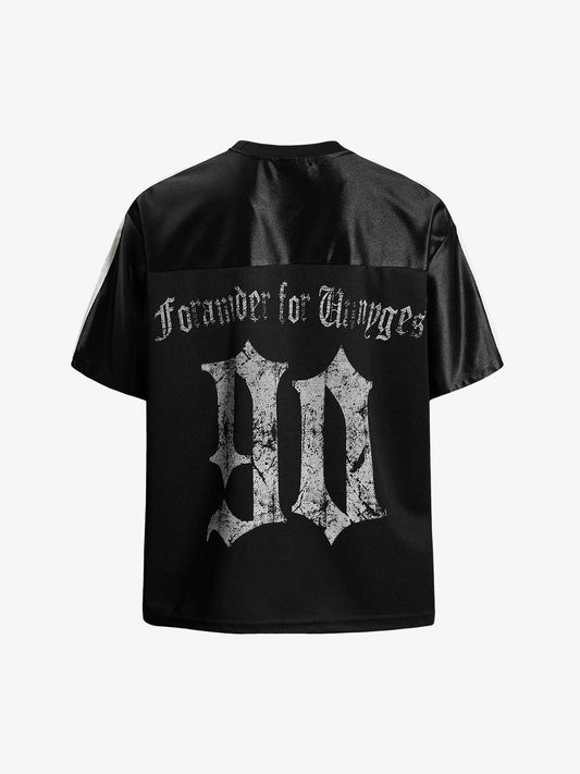 Supermade Gothic Chrome Mixed-Media Retro Jersey