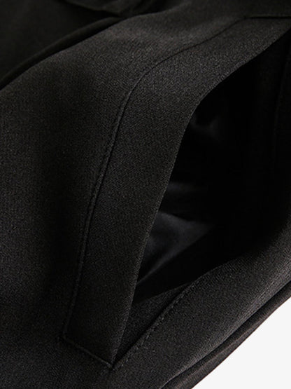 Structured Lapel Zip Front Pocket Jacket