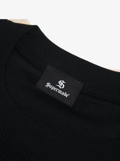 Cotton Waffle Knit Graphic T-Shirt with Moon Landing Print and Lion Design 