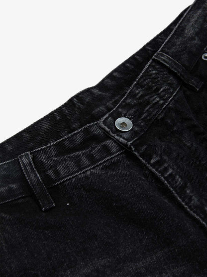 Supermade Retro Distressed Print Heavyweight Canvas Baggy Pants 