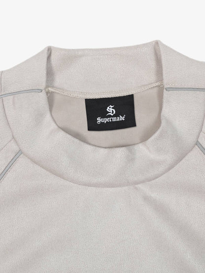 Suede Patchwork Sweatshirt
