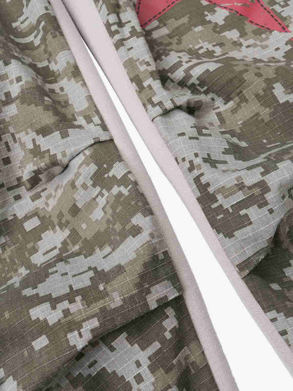 Retro Camouflage Star Patch Colorblock Casual Pants 
