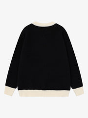 Straßenporträt-Jacquard-Strickpullover