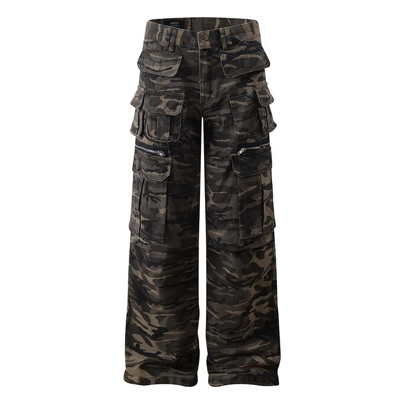 Camouflage Cargo Pants for Men - Stylish and Functional Design with Multiple Pockets 