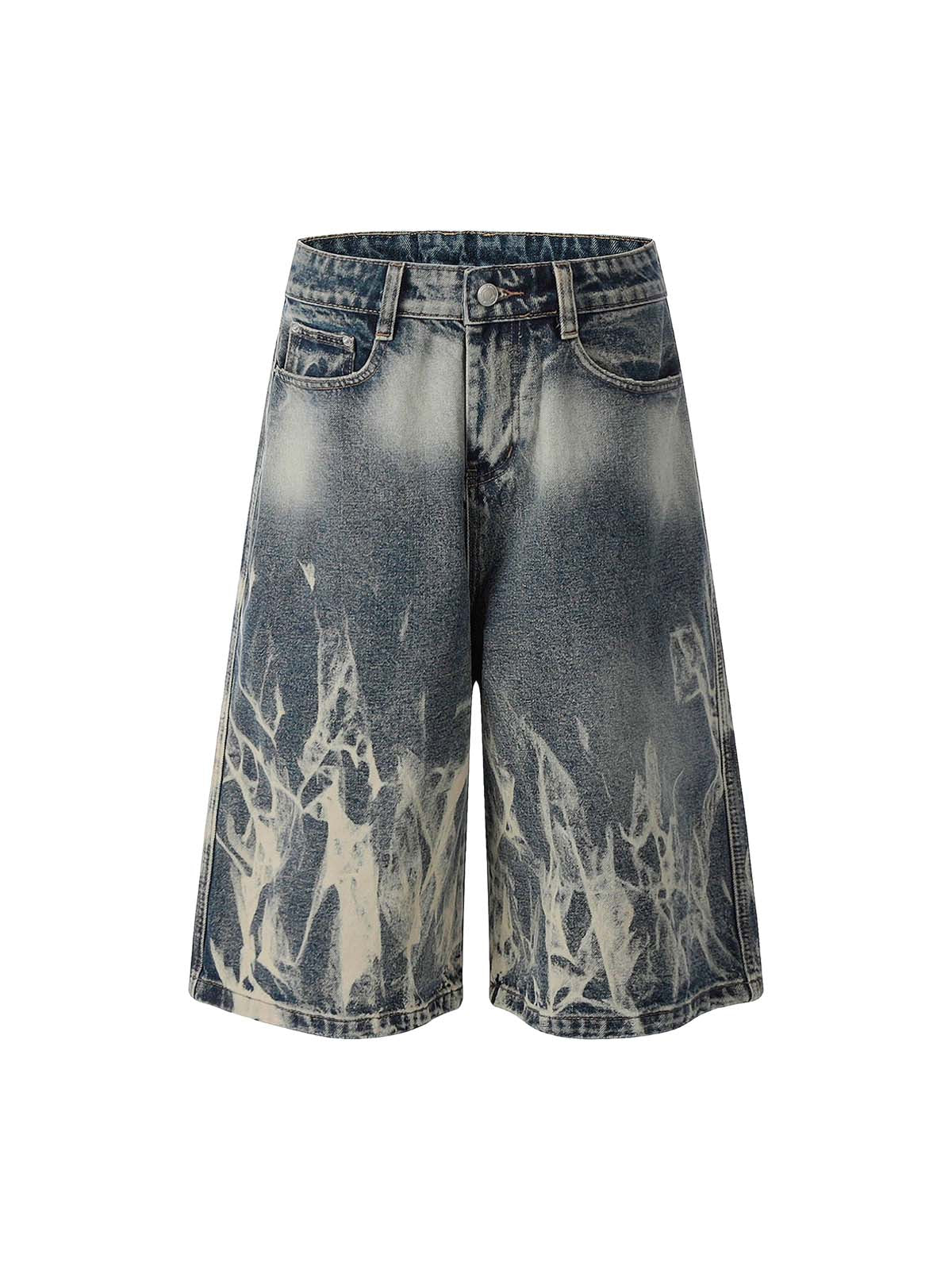 Retro Spray Monkey Washed Baggy Jorts
