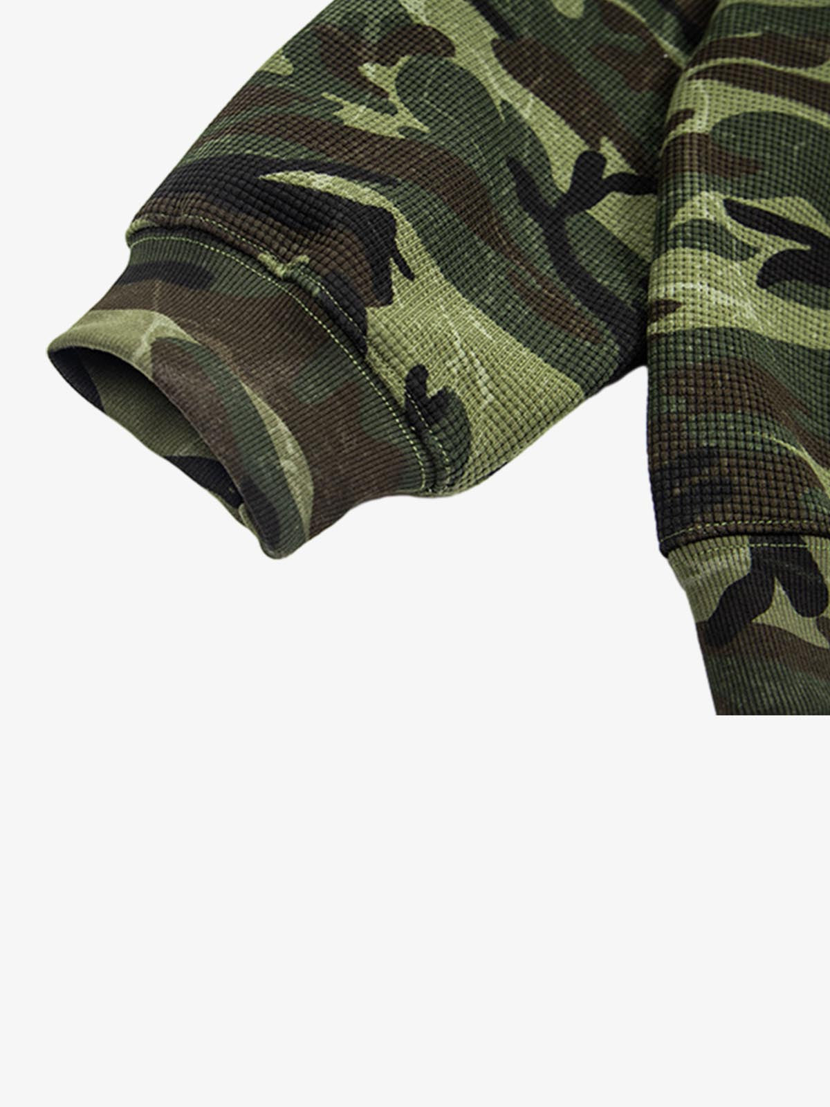 Camo Waffle-Knit Hoodie; Classic Camouflage / M, Classic Camouflage / L, Classic Camouflage / XL