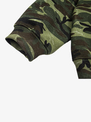 Camo Waffle-Knit Hoodie; Classic Camouflage / M, Classic Camouflage / L, Classic Camouflage / XL