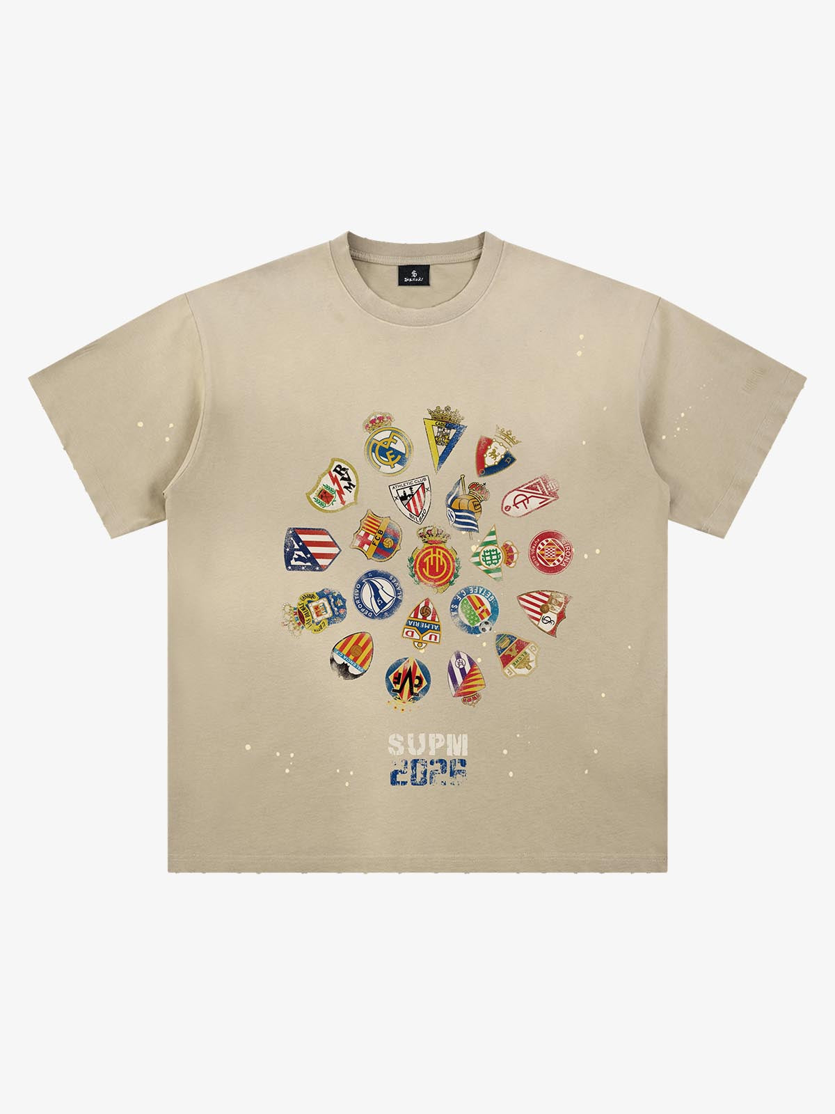 Distressed Ink Splatter Pattern Team Logo Collection T-shirt 