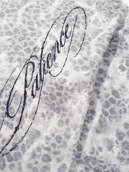Leopard Print Boxy Fit Long Sleeve Tee