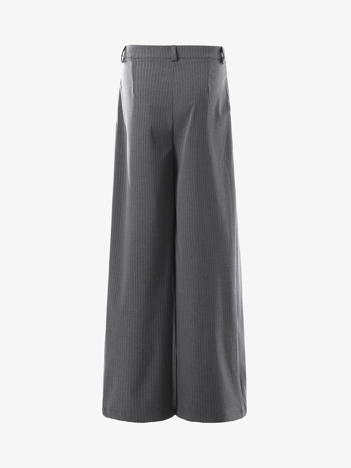 Wide-Leg Striped Trousers for Modern Elegance 