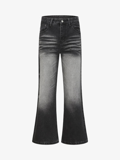 High-Waisted Flared Jeans with Distressed Look for Women - Perfect for Casual and Fashionable Outfits 