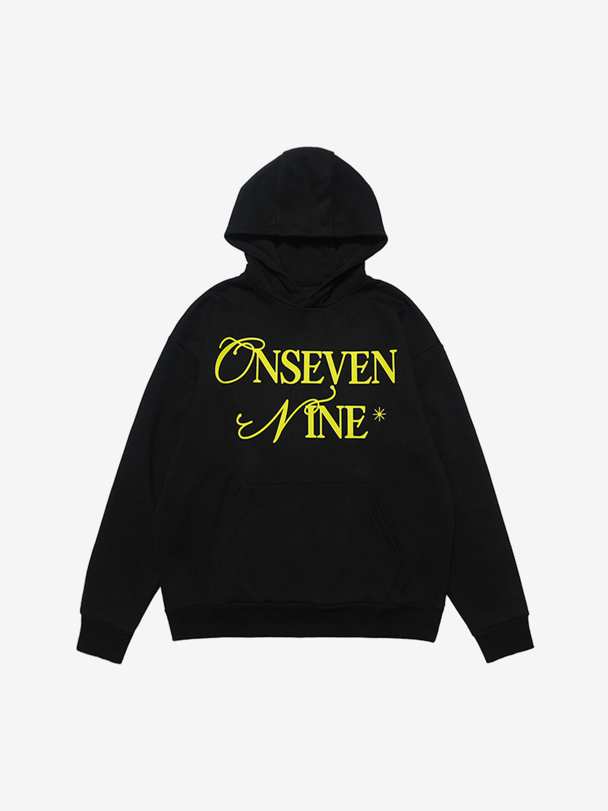 Basic Letter Print Fleece Hoodie 