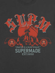 thesupermade-Cotton Basketball Graphic T-Shirt with "Practice Is A Silent Rivalry" Print and Oversized Fit 