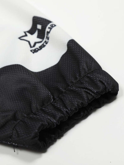 Graphic Mesh Long Sleeve Jersey Tee