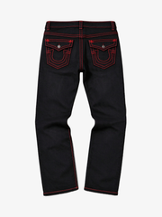 Contrast Stitch Straight Jeans