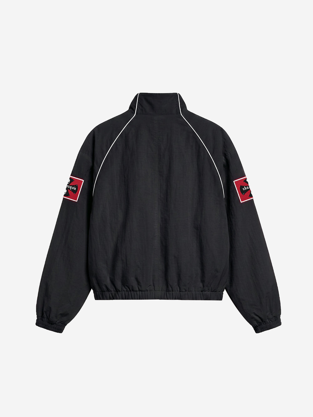 Rennjacke mit Farbblock-Stickerei und Paspelierung