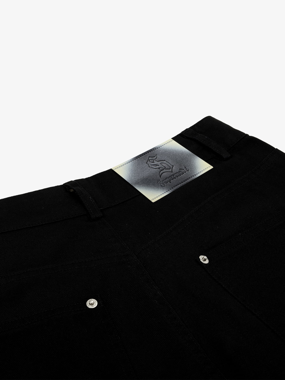 Cotton Blend Wide Leg Pants with Rhinestone Embellishment 