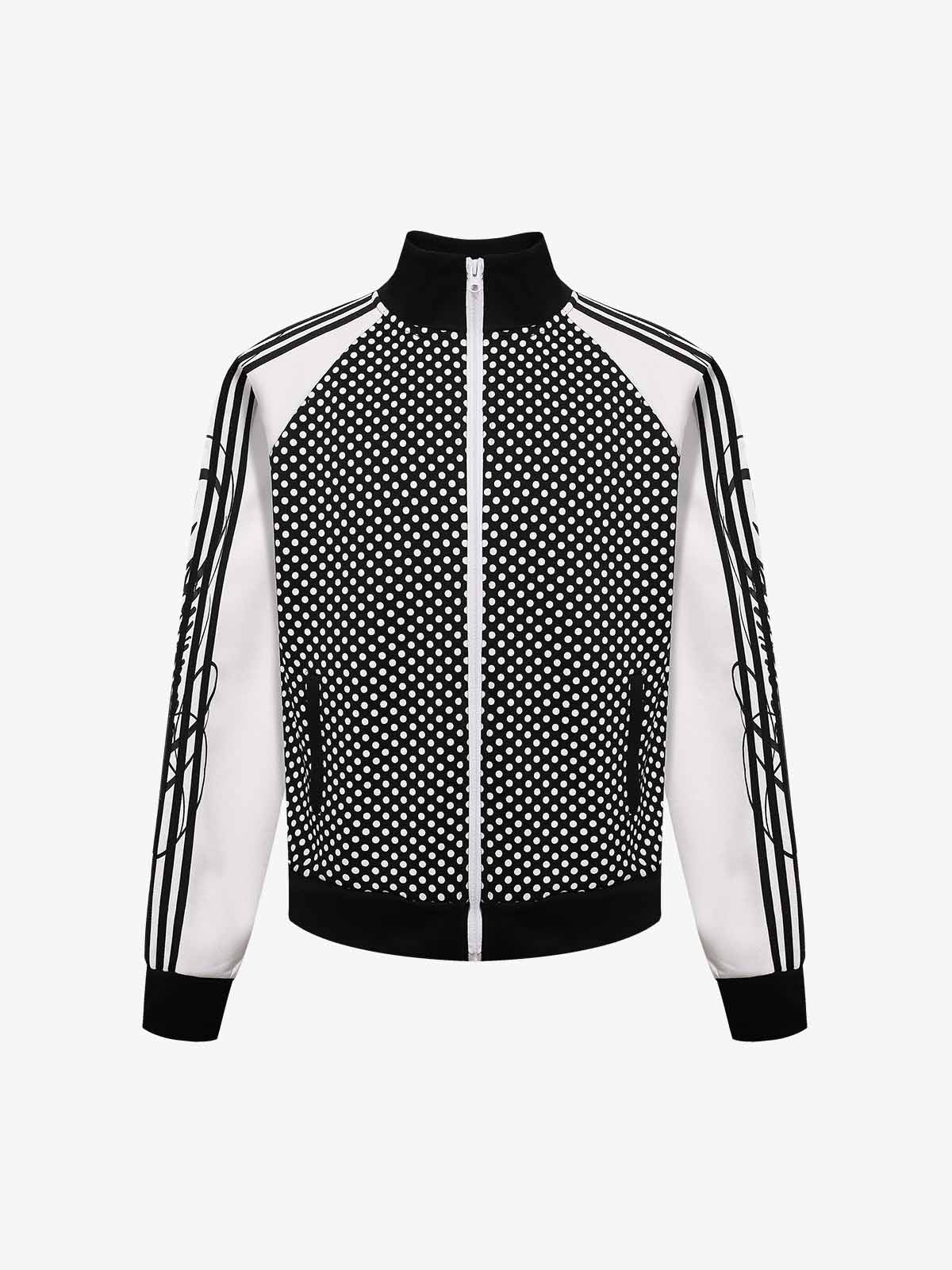 Polka-Dot Script Graphic Jacket