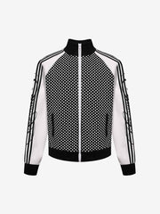 Polka-Dot Script Graphic Jacket
