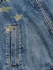 Anchor Club Star Graphic Washed Denim Jacket