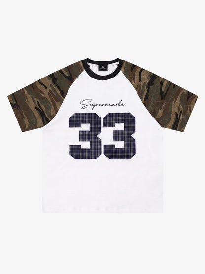 Camo Patchwork Embroidered Tee