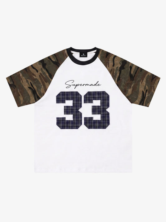 Camo Patchwork Embroidered Tee