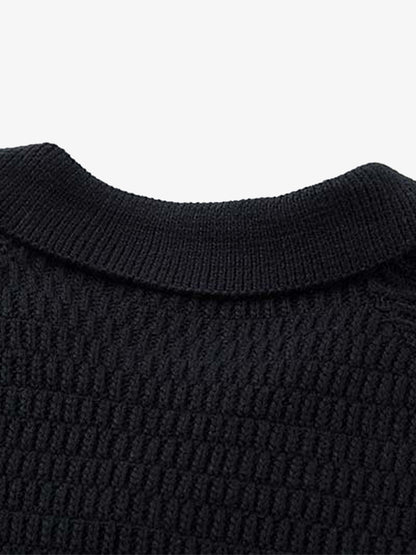 Striped Polo Sweater for Men - Stylish and Comfortable Knitwear 