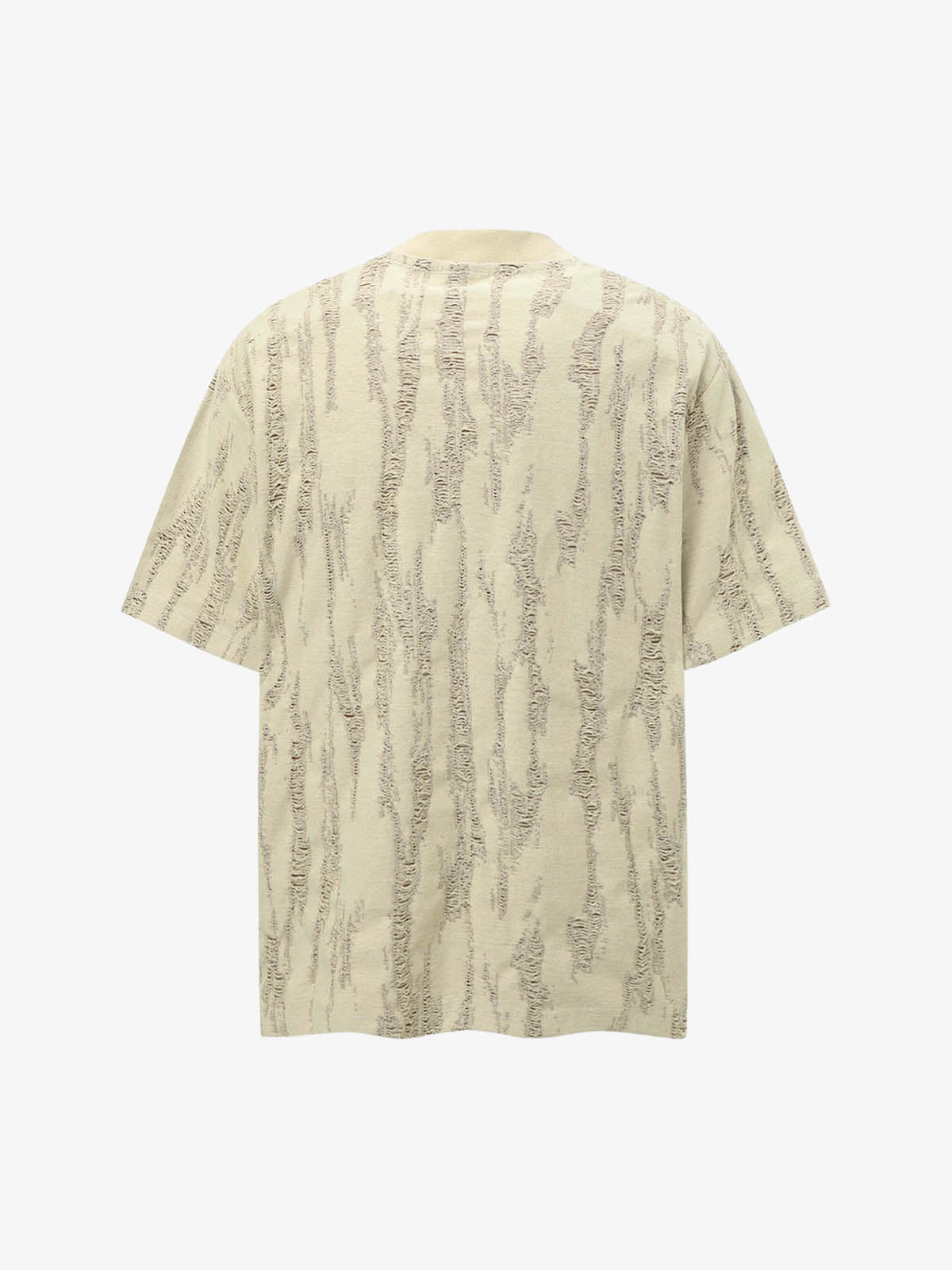 Distressed Letter Embroidered Short-sleeved T-shirt 