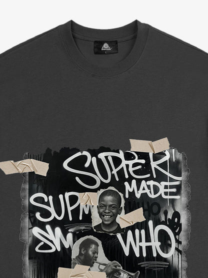 Supermade Street Retro Character Collage T-shirt 