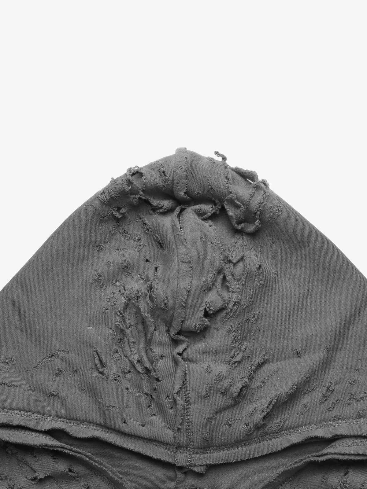 Retro Distressed Ripped Zip Up Hoodie 